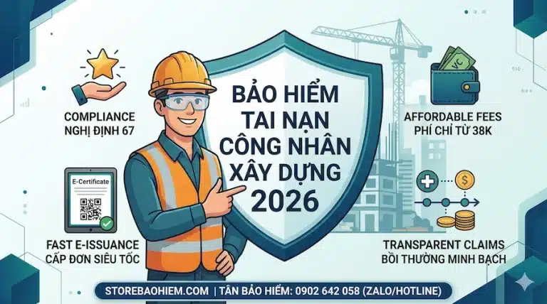 Giải pháp bảo vệ toàn diện cho nhà thầu năm 2026: Bảo hiểm tai nạn công nhân xây dựng bắt buộc theo Nghị định 67