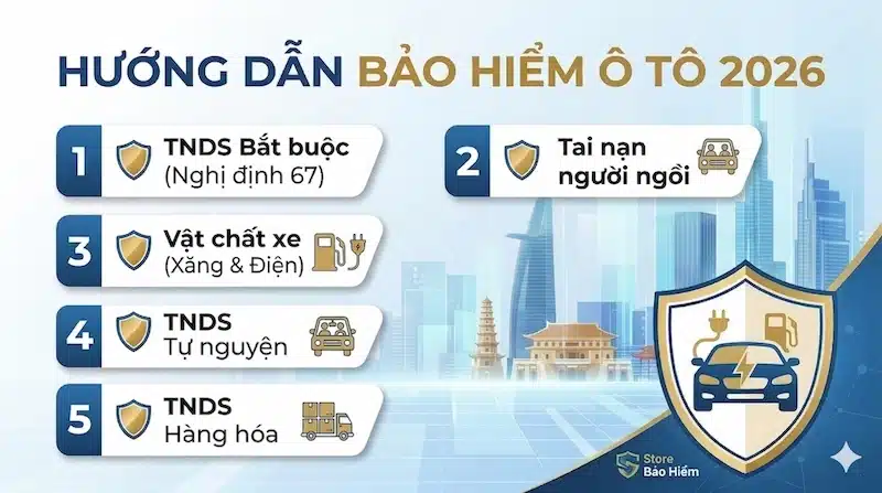 5 Sản phẩm bảo hiểm ô tô phổ biết mà chủ xe cần quan tâm