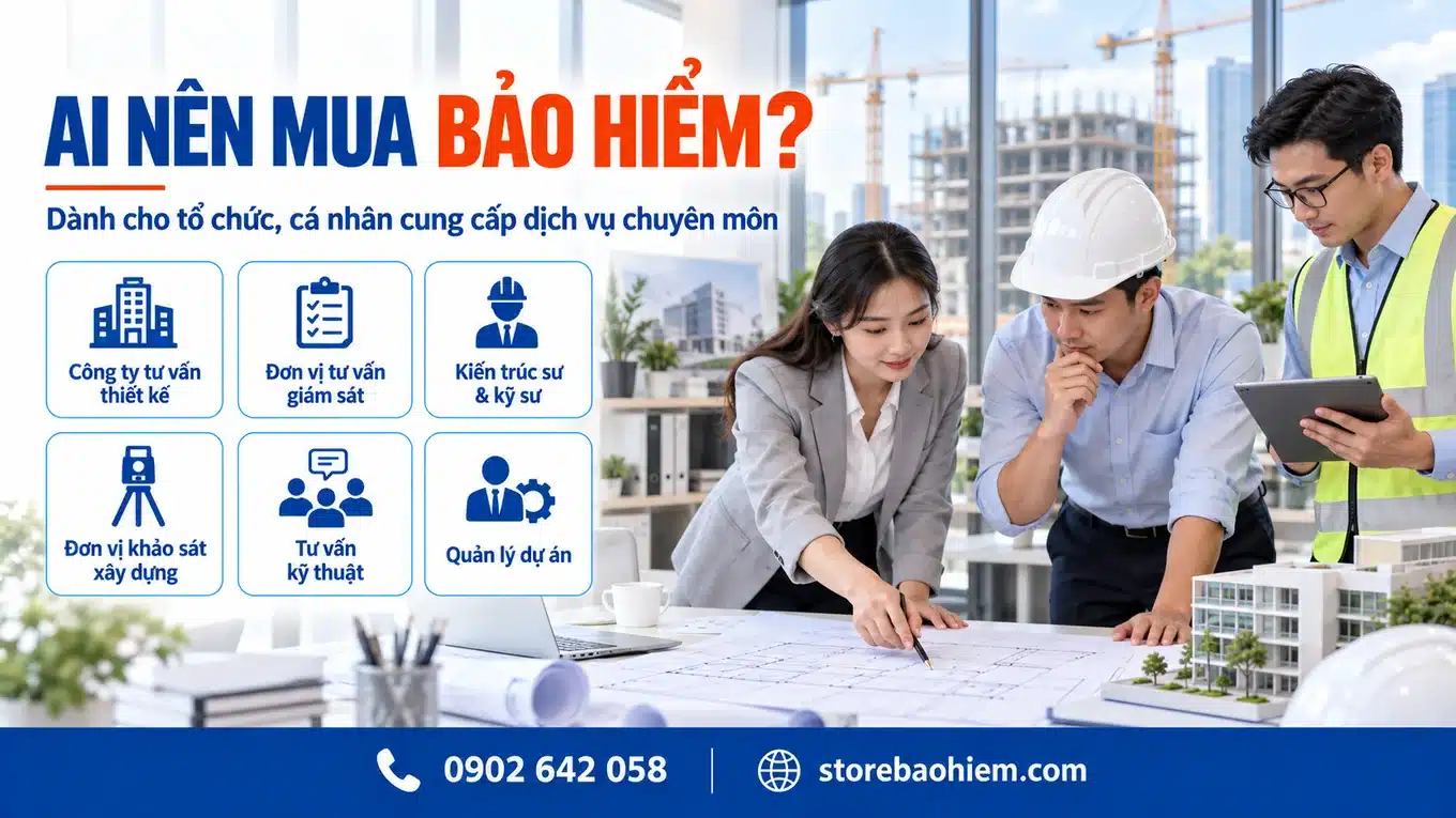 Công việc được bảo hiểm của kiến trúc sư và kỹ sư tư vấn