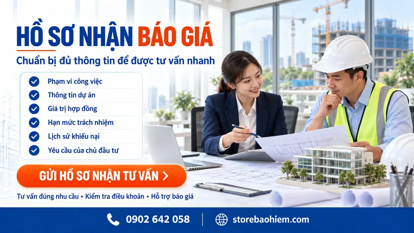 Quy trình báo giá bảo hiểm tư vấn thiết kế giám sát