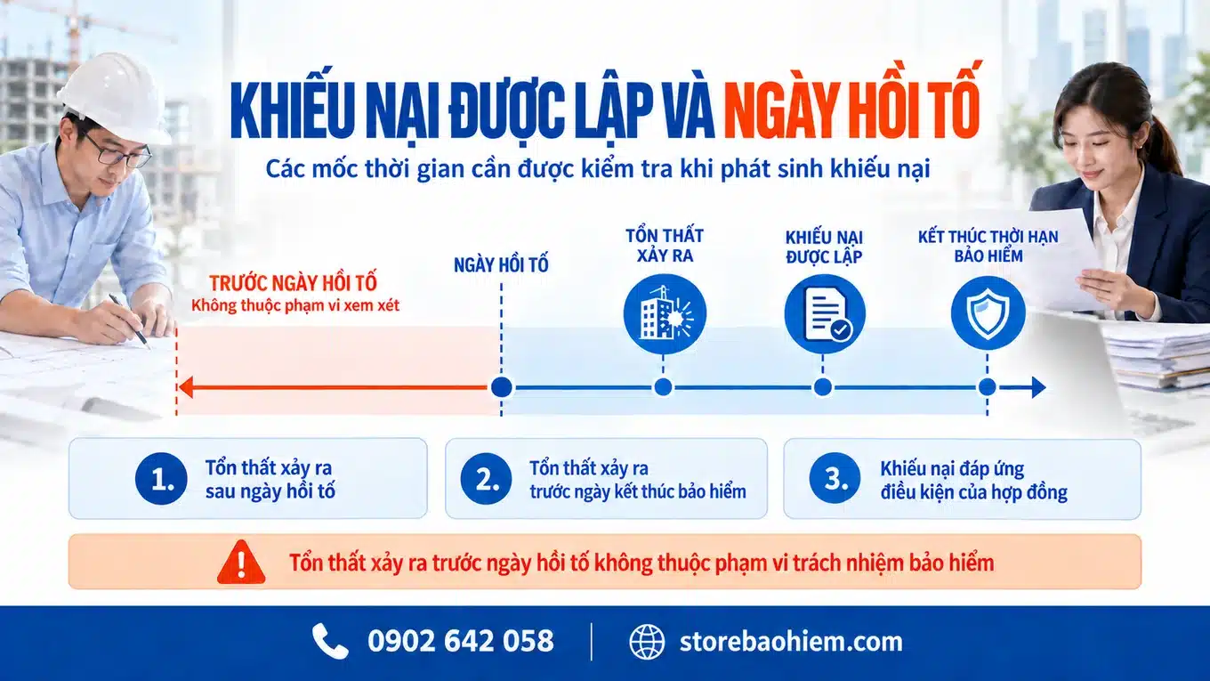 Khiếu nại được lập và ngày hồi tố trong bảo hiểm trách nhiệm nghề nghiệp