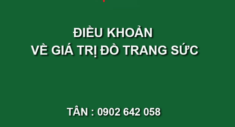 ĐKBS về giá trị thỏa thuận đồ trang sức, tranh ảnh