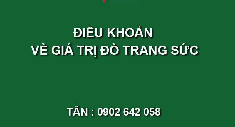 ĐKBS về giá trị thỏa thuận đồ trang sức, tranh ảnh